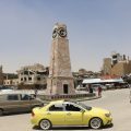 مشروع ازالة الركام  في دوار وسط مدينة الرقة
