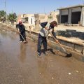 أعمال التنظيف التي تقوم بها بلدية الشعب مع مراسلتنا حلا المحمد في الرقة